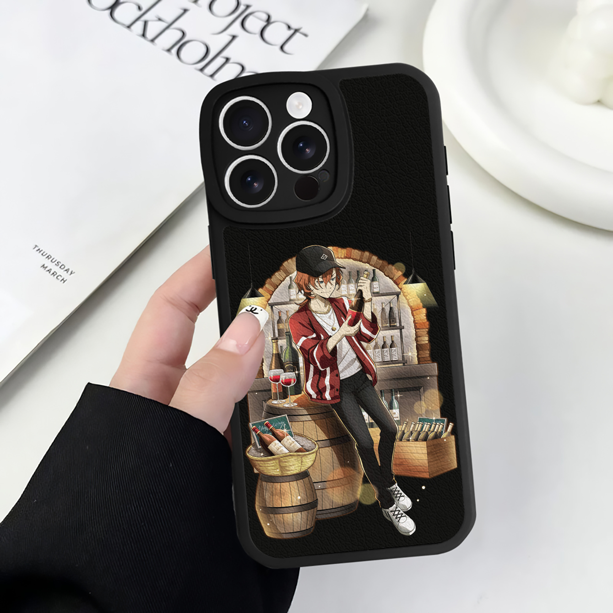 （画像用） 文豪ストレイドッグス Bungo Stray Dogs 【iPhone 16シリーズ対応】シリコンスマホケース（レザー調） 材質：シリコン